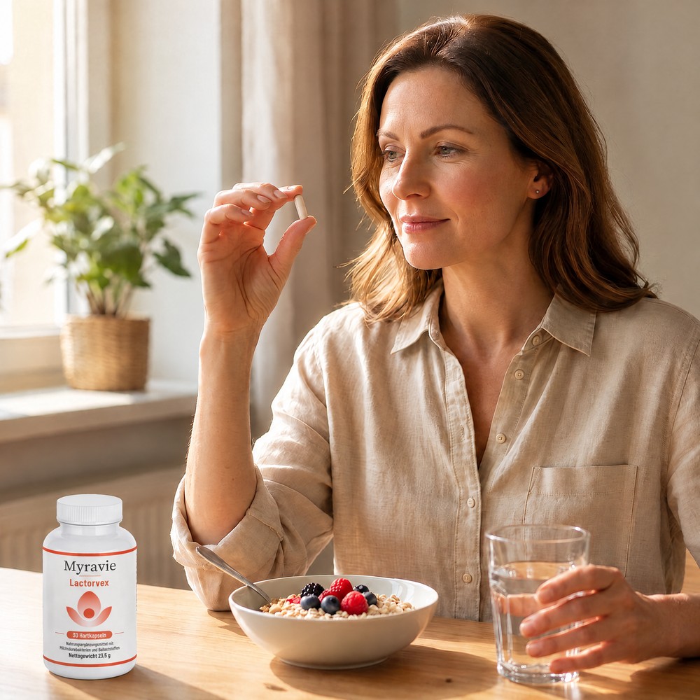 Eine Kapsel zum Frühstück